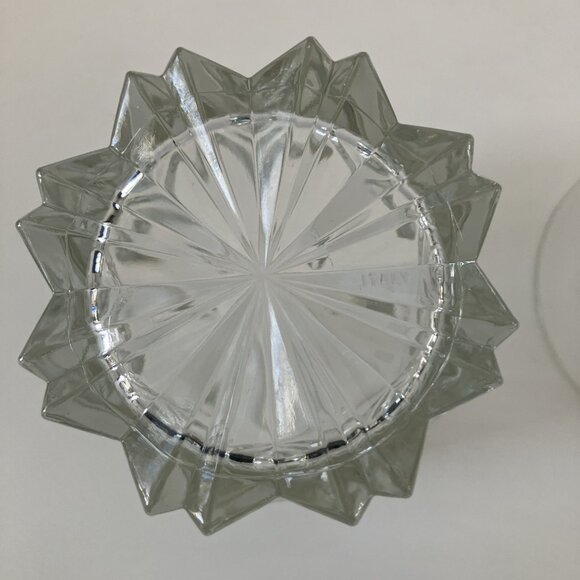 Set of 2 Crown Royal Rocks Glasses White Logo Starburst Base Made in Italy - Picture 5 of 9